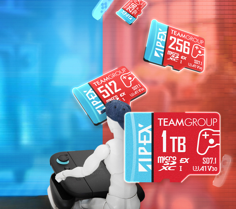 Team 512GB APEX SD7.1 Ultra-Fast microSDXC UHS-I/U3 Memory Card